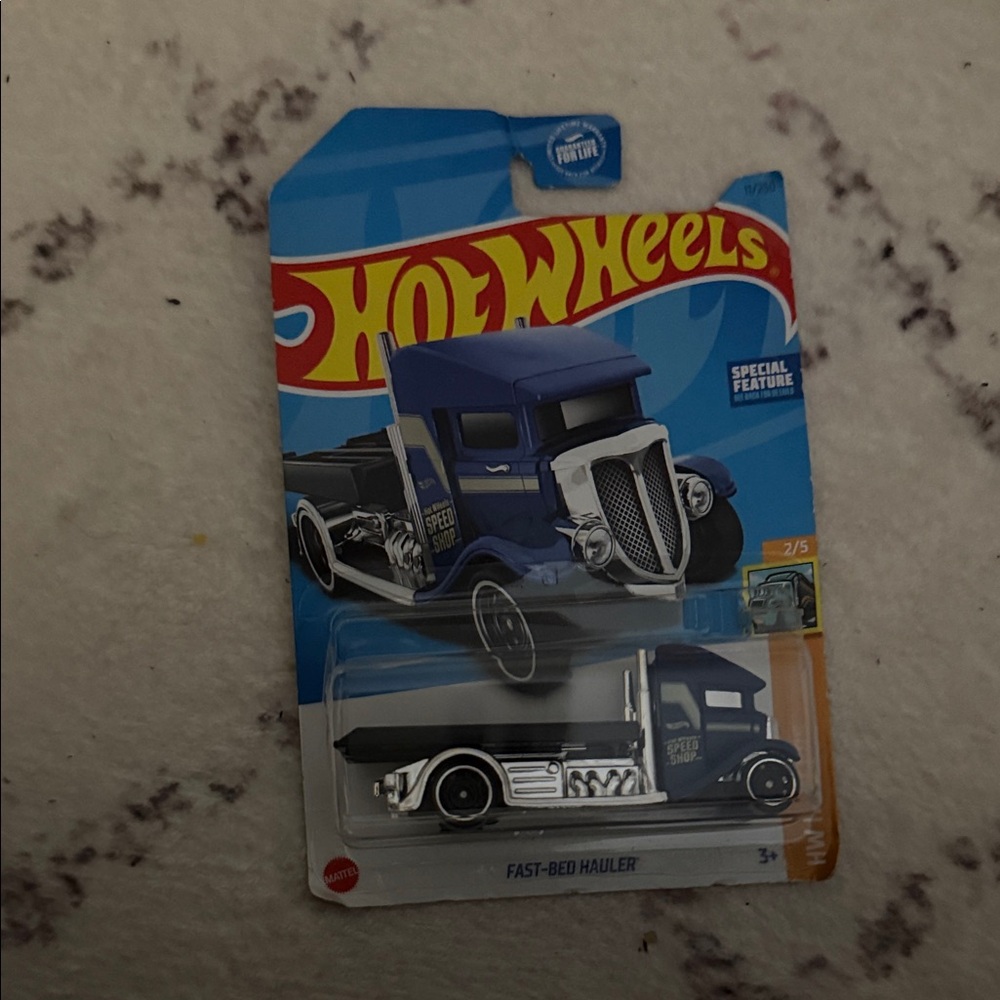 Mattel Hot Wheels Fast-Bed Hauler - Blue and Silver